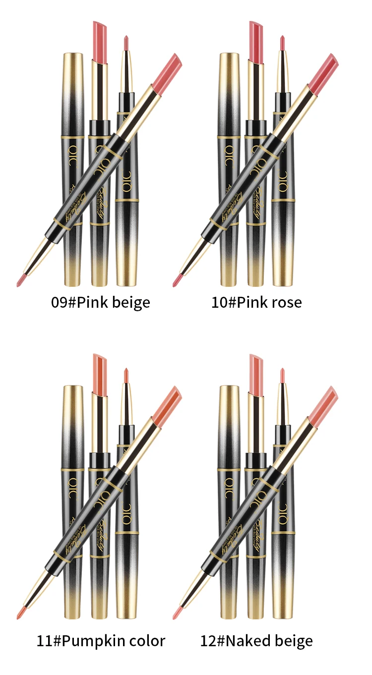 Двусторонняя матовая помада+ подводка для губ Макияж матовый блеск для губ косметический бальзам увлажняющий кремовый карандаш для губ Макияж липлин