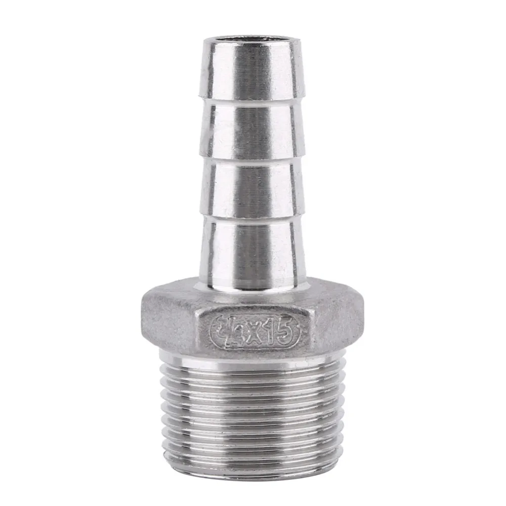 BSP 3/4" Stainless Steel SS304 Male Thread Pipe Fitting x Barb Hose