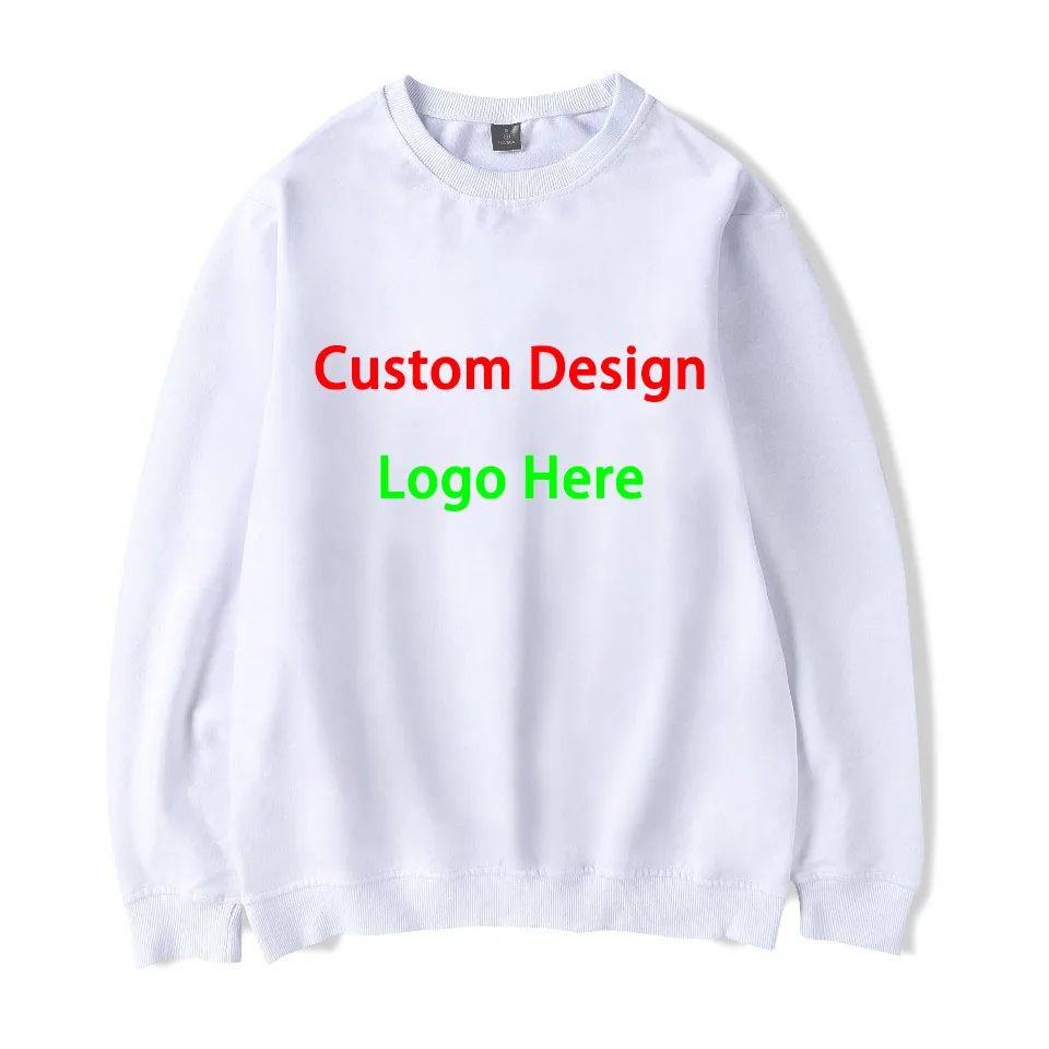 High Quality Custom Logo Text Picture on Men Hoodies Unisex Fashion Soft Coat Sweatshirts 6 colors