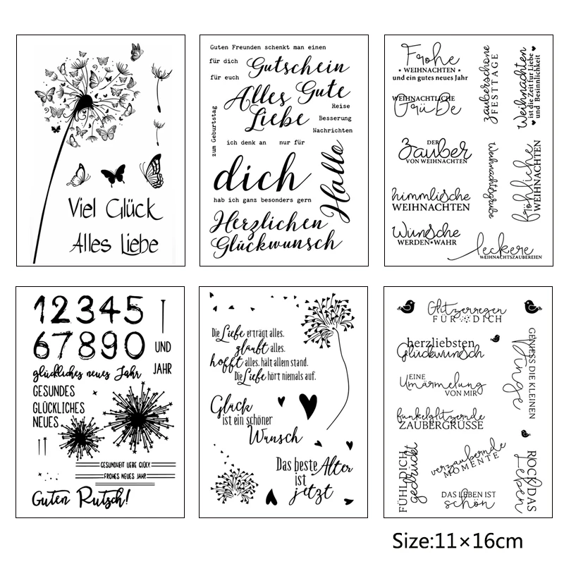 

Germany Transparent Clear Stamp For Scrapbooking Silicone Rubber DIY Photo Album Decor Paper Cards Making Handmade Gift Stamp