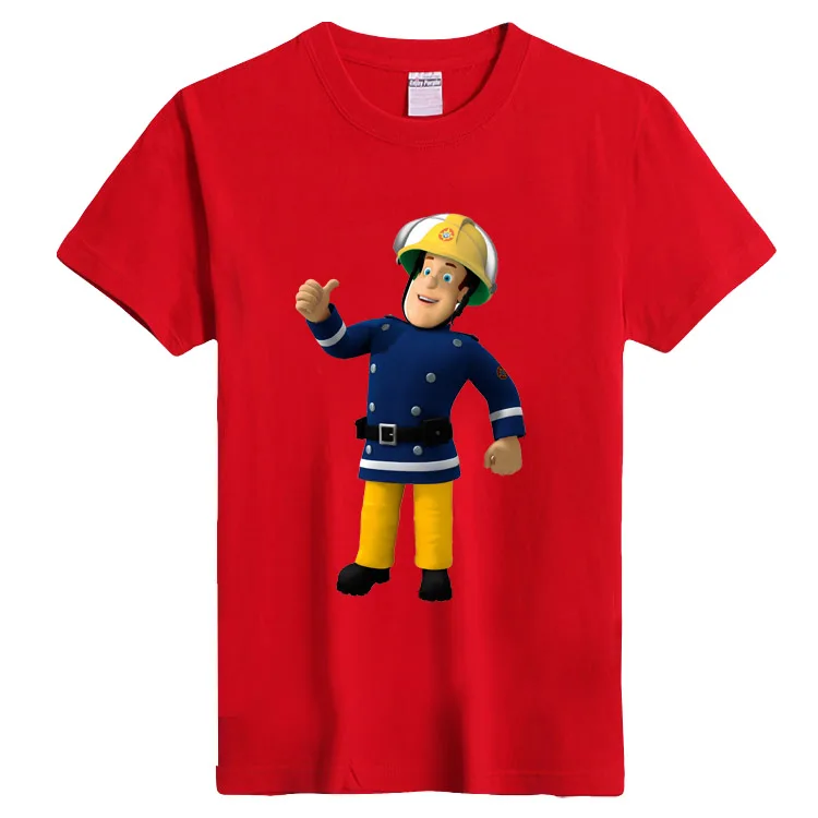 Time Limited Summer Children Clothes Fireman Sam Kids T Shirts Cotton