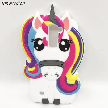 

Cute 3D Cartoon Unicorn Soft Silicon Capa For LG Leon K7 K8 K10 K8 2017 X Power Fundas Pony Horse Silicone Cover Cell Phone Case
