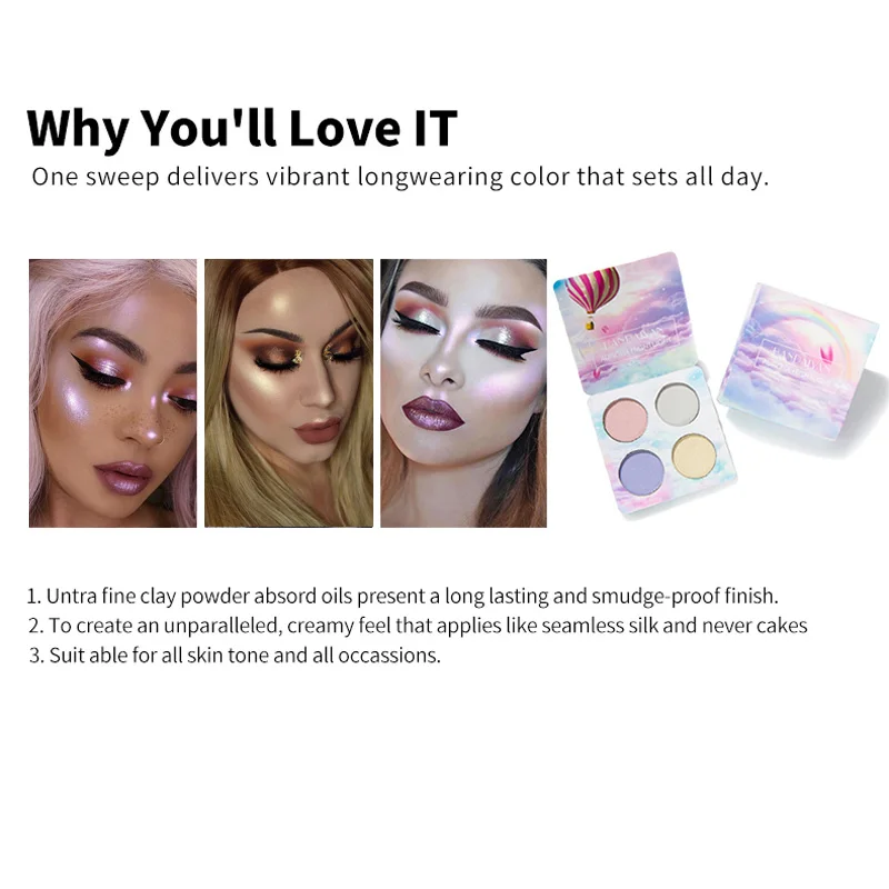 HANDAIYAN светящийся набор Shimmer Powder пудра Макияж Водонепроницаемый Блеск Радужный лицо хайлигтерс пигмент основа тело искусство изюминка
