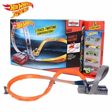 Hot Wheels круговая дорожка пластиковые металлические миниатюрные автомобили железная дорога brinquedo Educativo Hotwheels игрушки для детей X2586