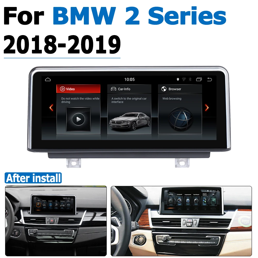 

Android 8.0 up Car GPS Navi Screen For BMW 2 Series 2018~2019 Multimedia Recorder BT WIFI Google 2+32G RAM IPS Screen