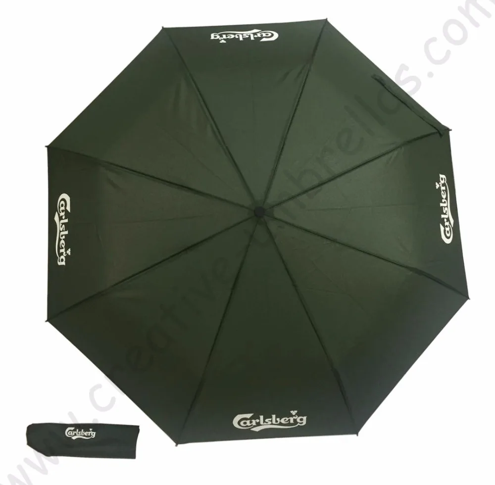 

Customized mass cargo Oem Ex-factory three fold manual windproof wine promotion umbrellas anti-rust advertising beer parasol