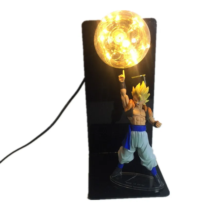 

DROPSHIPPIN Anime Dragon Ball Z Gogeta Figure Toys Full Power Bomb DIY LED Flash Ball Night Light Christmas Gift Toys for Fans