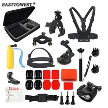 Sports Action Video Cameras Accessories Set Bobber Float Handlebar Clamp for GoPro Hero 5 4 3 SJCAM SJ4000 Xiaomi yi Eken h9R