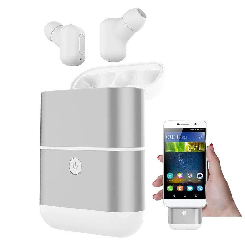 

Wireless Bluetooth Headset Mini Stereo Handsfree Earphone With Charging Box Mic Earpiece Sports Micro Earplug For Iphone Huawei