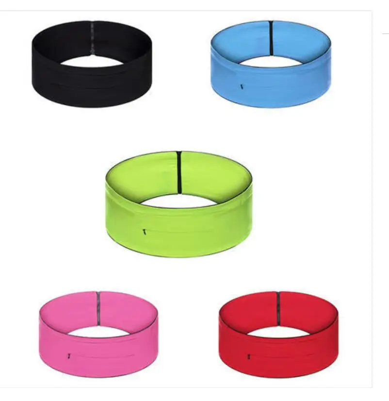 Clearance Whole sale 100pcs/lot Unisex Elasticated Running Yoga Waist Belt Bag Zip Pouch for Keys Cell Money 9 colors 4 sizes S M L XL 8