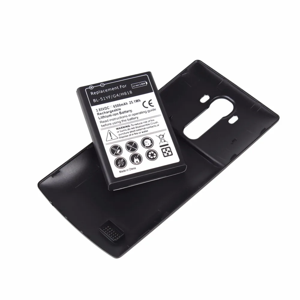 Большая емкость 6500mAh 3 85 V литий ионный Расширенный Аккумулятор для LG G4 + черная