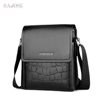 

Men's Leather Shoulder Bag Crossbody Bags For Men Fashion Alligator Messenger Bags High Quality Small Simple Business Handbags