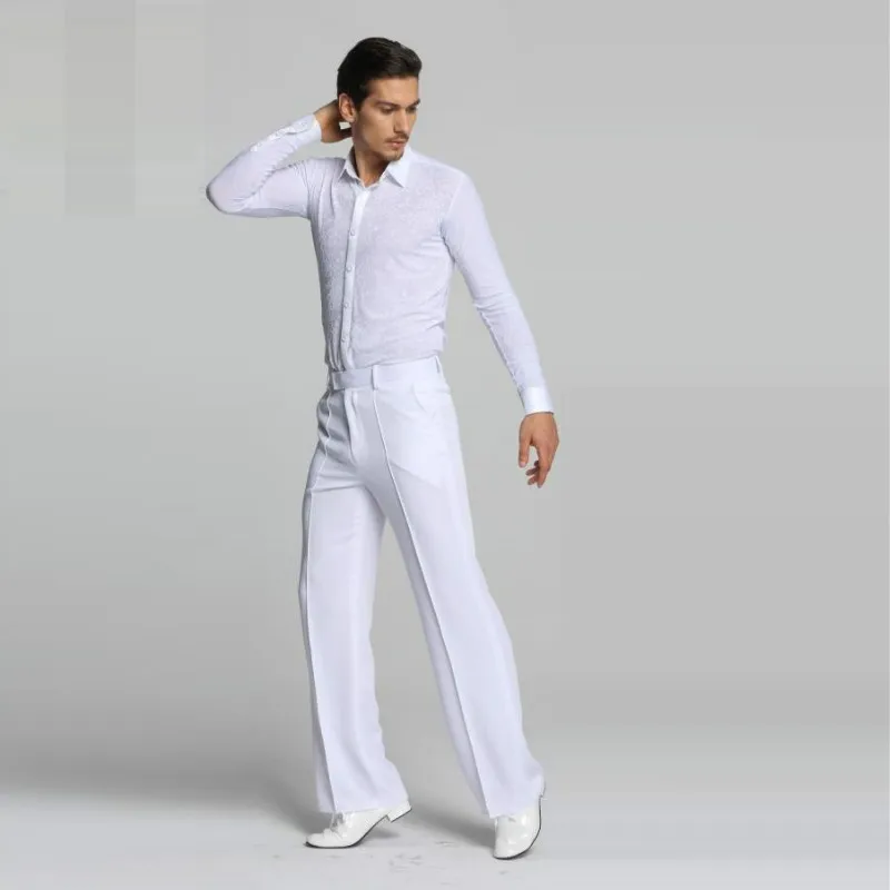 Boy Latin Dance Pants Dance Mens Ballroom Dance Pants Men Latin Pants  Custom Made White Size - AliExpress