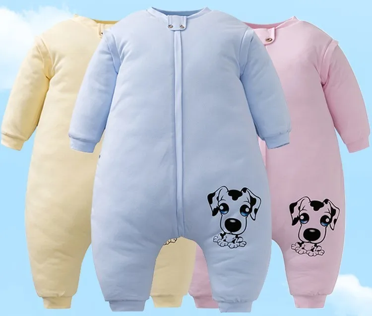 

2017 Baby Sleeping Bags Winter 95% Cotton Color Baby Boy Sleep Sack for Newborns Sleeping Bag With Sleeves for Children
