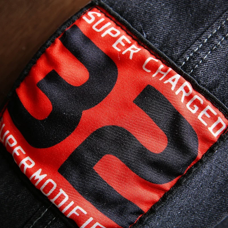 Kopen Heren Jassen Zwarte Gaten Denim Jassen Nieuwe Mode Mannen Lente Herfst Losse Casual Jean Jassen Uitloper Denim Jassen