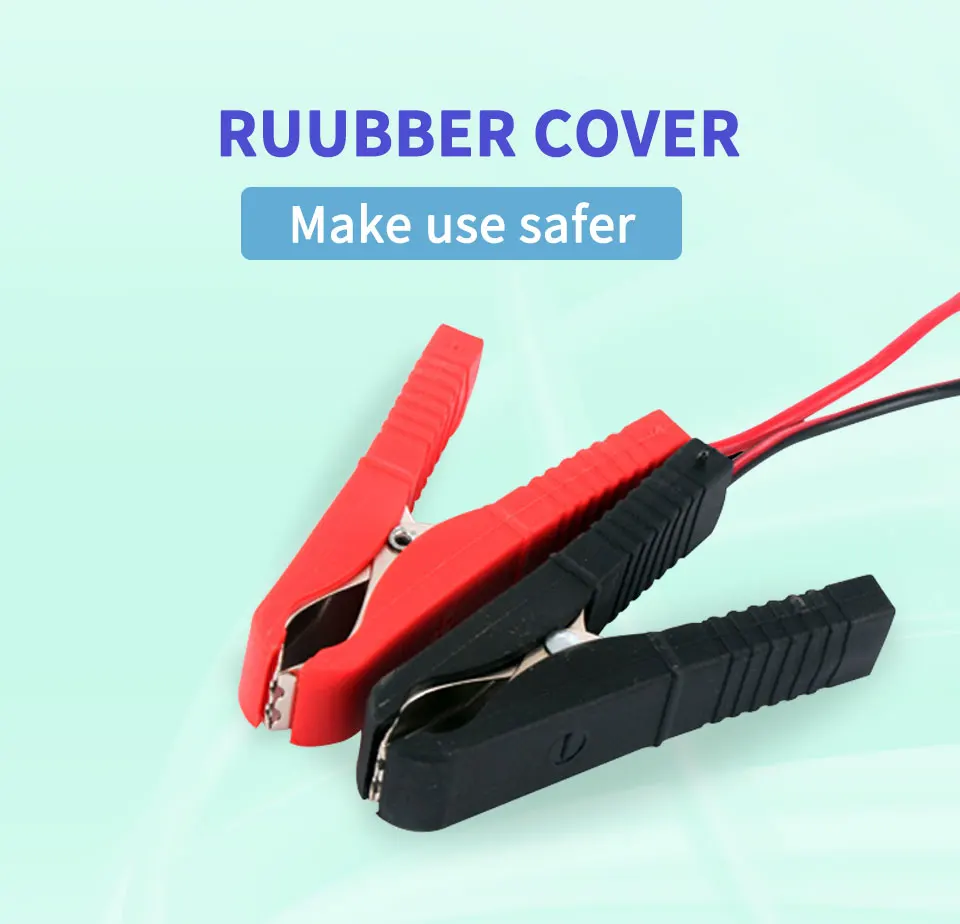 Adapter Socket Car Cigarette Battery Power Plug 12V alligator clip car with air pump power converter DC Voltage meter (3)