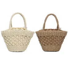 Новая модная женская сумка плетеная солома сумка большой вместимости летние пляжные вечерние сумки WML99