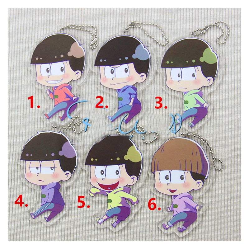 1 шт. Osomatsu-san Mr osomatsu san Karamatsu Osomatsu Karamatsu Choromatsu акриловый брелок для ключей сумка Подвеска для телефона коллекционная