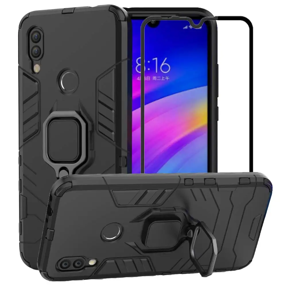 

Case For Xiaomi Redmi Note 7 6 5 Pro Redmi 7 6 5 K20 Pro Poco F1 Cover Ring Kickstand Case For Xiaomi Mi 9T 9 Mi 8 SE A2 A1 Lite