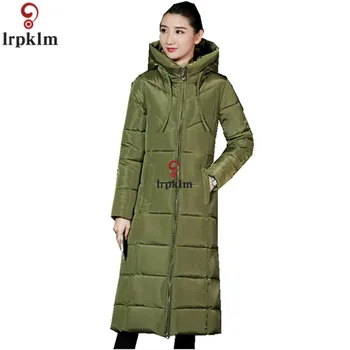 

2018 New Women's Winter Down cotton clothing Knee Length Women's Hoodie Jacket Coat Plus Size Women's Jacket Coat M-5XL LZ852