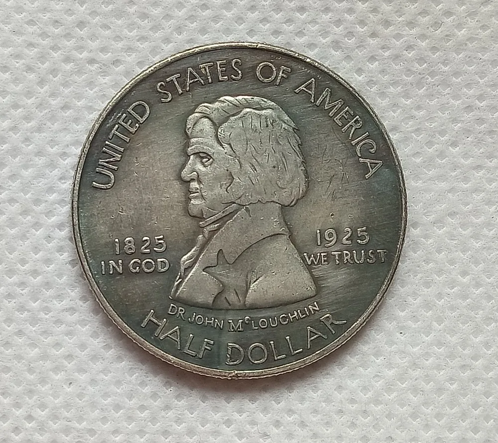 1925 font b Fort b font Vancouver Commemorative Half Dollar COPY FREE SHIPPING