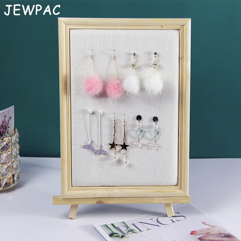 

JEWPAC New Big Photo Frame Ear Earrings Display Stand Holder For Brooch Eardrop Dangler Display Tray Z113