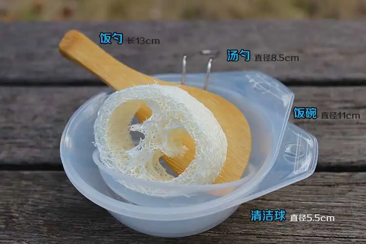 Nuevo llega la venta caliente 8 unids/set acampar al aire libre senderismo Utensilios de cocina mochilero picnic tazón pan pot set envío gratis