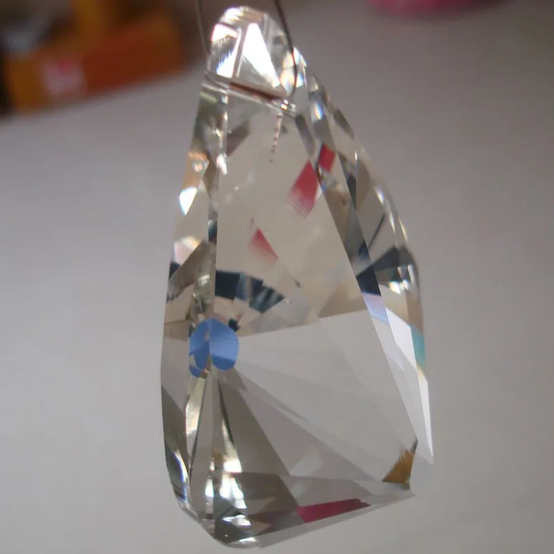 6 шт./лот 76 мм кристаллы-подвески для люстры орнаментная Хрустальная Призма часть AAA-высокое качество хрустальная люстра с подвесками кристалл