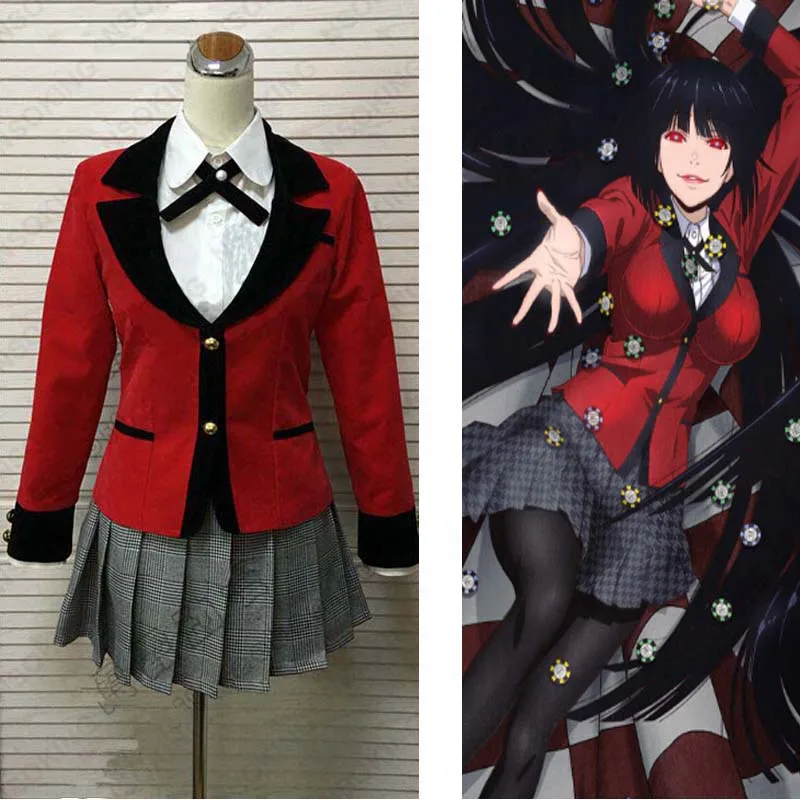 Новинка года аниме kakegurui компульсивное Картежник jabami yumeko Косплэй костюм Tailor Made