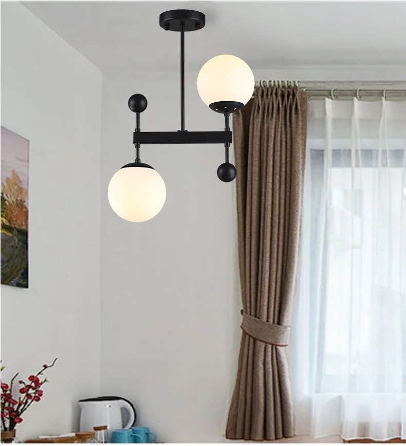 Роскошная Современная необычная люстра, железная столовая лампа, лампа для гостиной, американский минимализм, лампа для дома, современный светодиодный B