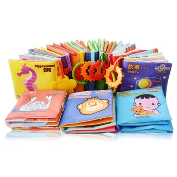 

Baby Cloth Book Toy Teether Infant Educational Animal Rattle Mobile Toys for Newborn baby toys 0-12 months brinquedo educativo