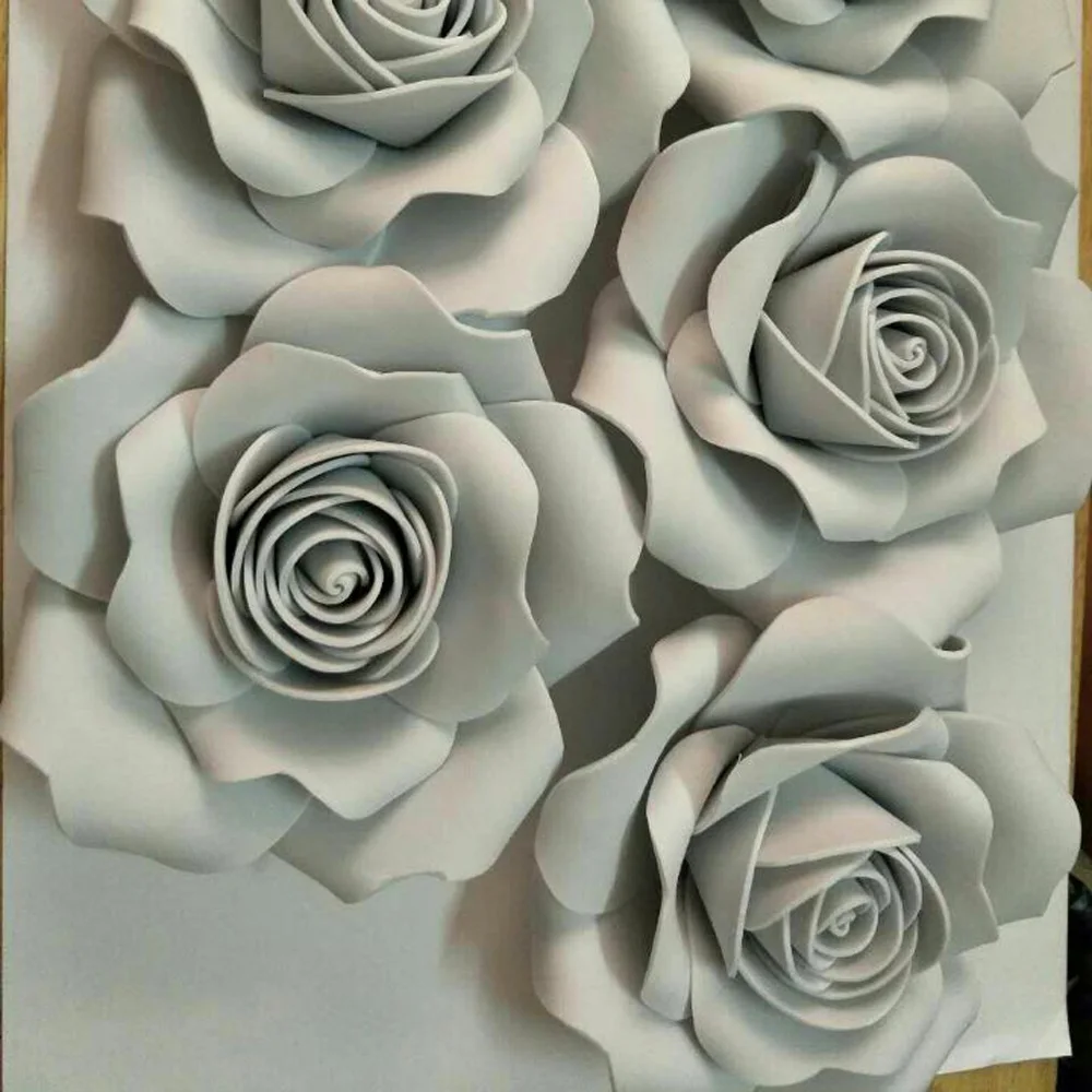 100%handmade15CM Foam flower Party Christmas Wedding decoration Large Artificial Paper flowers Party paper flower shooting props