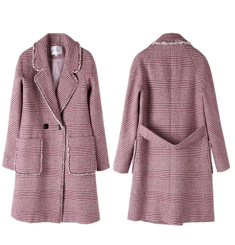 Color Cappotti Le Di Moda Inverno Lunga Per 767 Donne Photo Lana Abbigliamento Cappotto Nuovo Femminile Manica Nappa Adatto Lattice Autunno Del Cachemire 1q7Iq