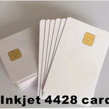 500 шт./лот пустой для печати контакт ПВХ Смарт IC карты с Sle/FM4428 чип для Epson/Canon струйный принтер