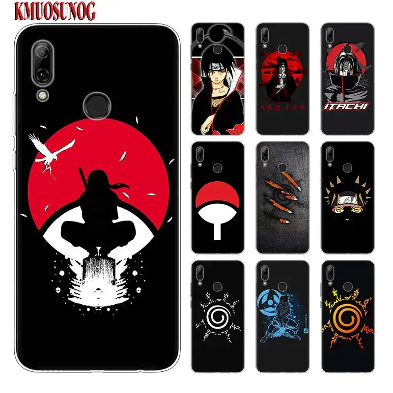 

Silicone Phone Case Black Naruto Anime for huawei P30 Lite P Smart Honor 7A 8 8A 8C 8X 10i Y5 Y6 Y7 Y9 Pro 2019 2018 2017