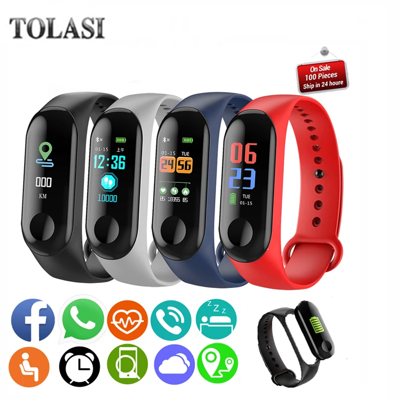 Smart band M3 плюс монитор сердечного ритма Фитнес трекер smart Браслет Шагомер измерять