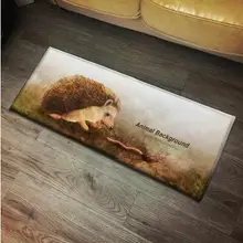 Длинный коврик прямоугольной формы с принтом диких животных, бархатный плюшевый коврик, Противоскользящий коврик для кухни, гостиной, спальни, напольный коврик