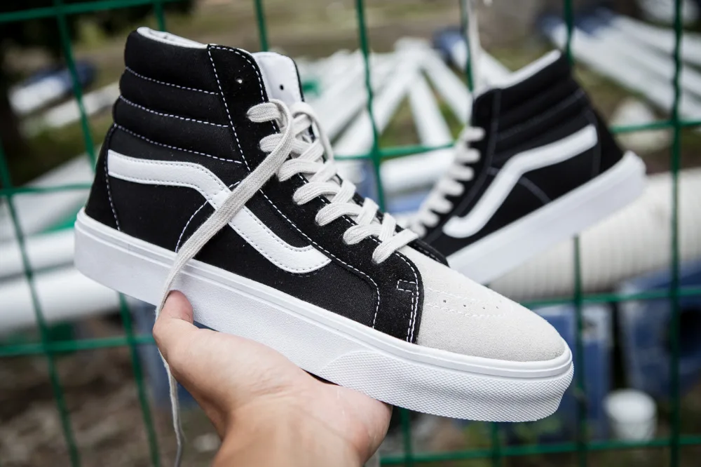 Vans 2016 new arrival sk8-hi unisex shoes for men's and women's high top street skateboarding sneakers