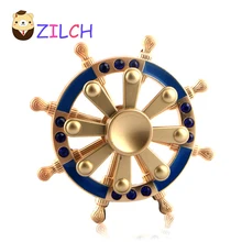 Горячая Новое поступление два подшипника Непоседа счетчик руль с золотой листов пальца гироскопа Непоседа ручной Spinner стол EDC игрушка