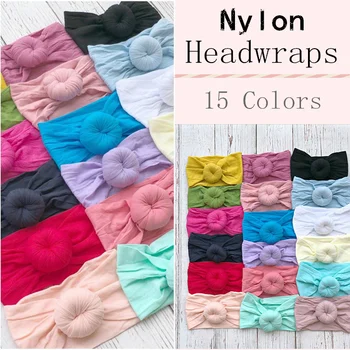 

Strand Baby Tiny Girl Headbands Infant Turban Toddler 15 Colors Top Ball Headwrap Headband for Baby and Toddler Girls