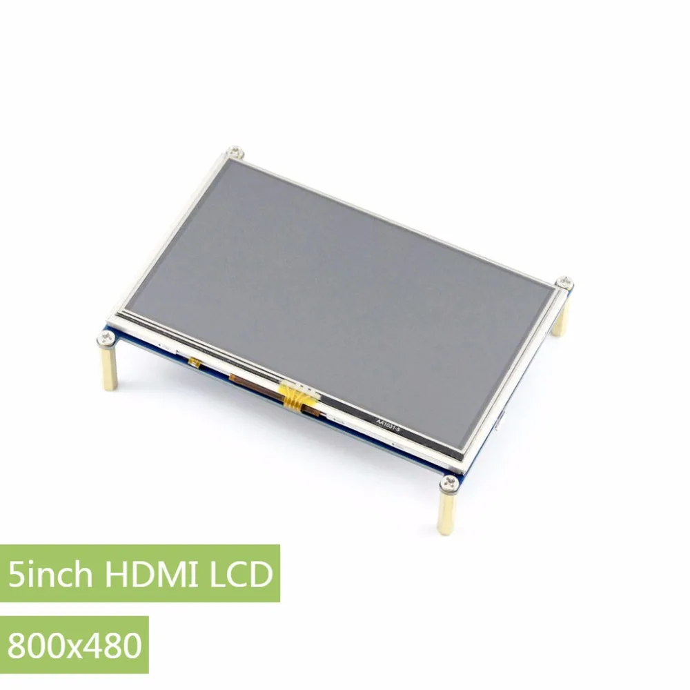 

5pcs/lot Raspberry Pi LCD Display 5inch TFT Resistive Touch Screen HDMI Interface for All Rev of Rapsberry pi(Pi 3)A/A+/B/B+/2 B