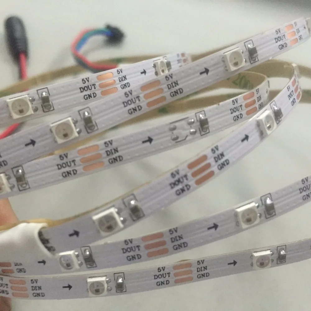Адресуемые 5 м 30 светодиодов/м DC5V SK6812MINI 3535 светодиодные пиксельные полосы