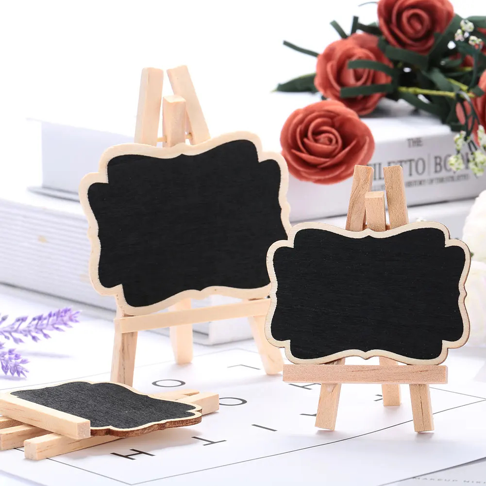 

Mini Blackboard Chalkboards Wooden Christmas Decoration Tag Drawing Board