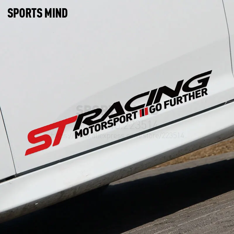 Pegatinas de coche de carreras SPORTS MIND ST, pegatina de puerta para Ford Fiesta Focus Mk2 Mondeo Ranger Fusion Kuga, accesorios de coche, 1 par - AliExpress