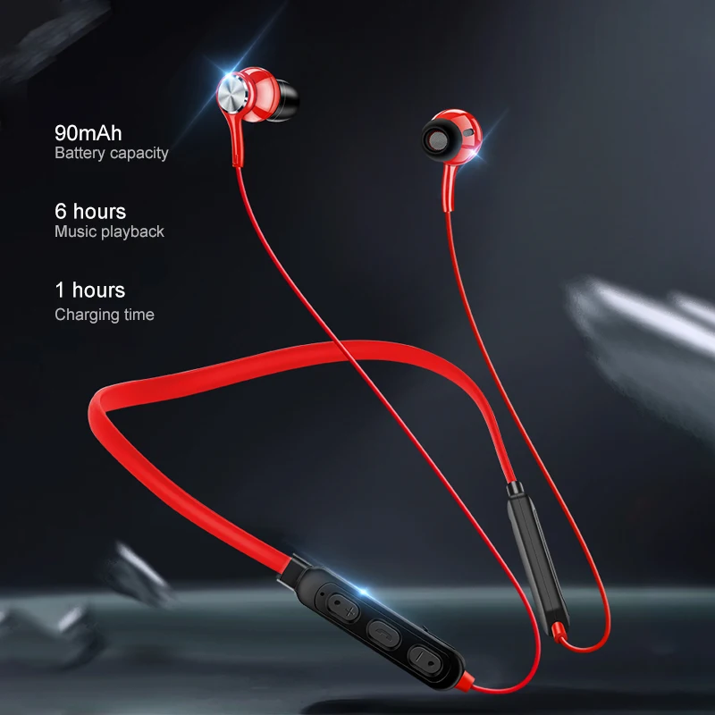 Bluetooth наушники магнитные беспроводные HiFi Звук стерео гарнитура