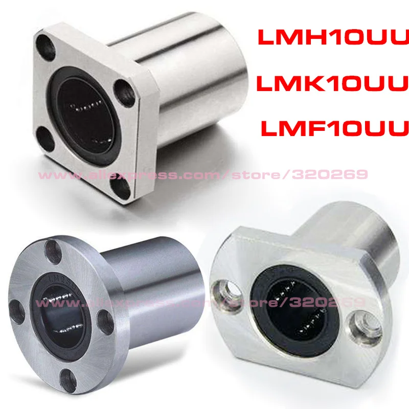 10 шт. LMH10UU LMF10UU LMK10UU 10x19x29Mm линейного движения шариковых подшипников для мм вал |