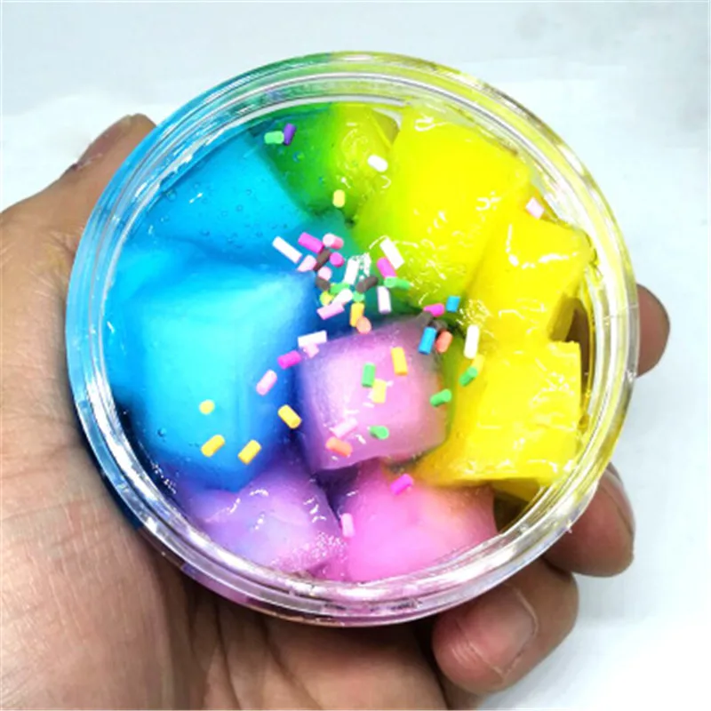 

Fluffy Floam Soft Fruit Granule Slime DIY Clear Mud Box Putty Modeling Antistress No Borax Sludge Clay Plasticine Toys For Child