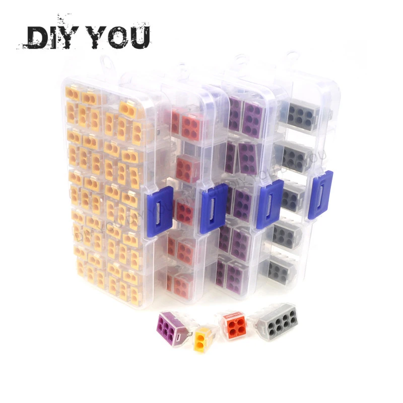 

10/20/50 PCS/Boxed DIY YOU 773 PCT-102/104/106/108 Universal Compact Wire Wiring Connector Conductor Terminal Block For cable