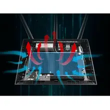 Wireless 2.4GHz/5GHz Network WiFi Repeater Gigabit Black WiFi 1750Mbps 802.11ac and Router