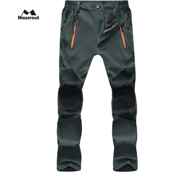 

MAZEROUT 2017 Men New Summer Fishing 3XL Outdoor Pants Trekking Hiking Camping Plus Size Trousers Cycling Sports Waterproof P31